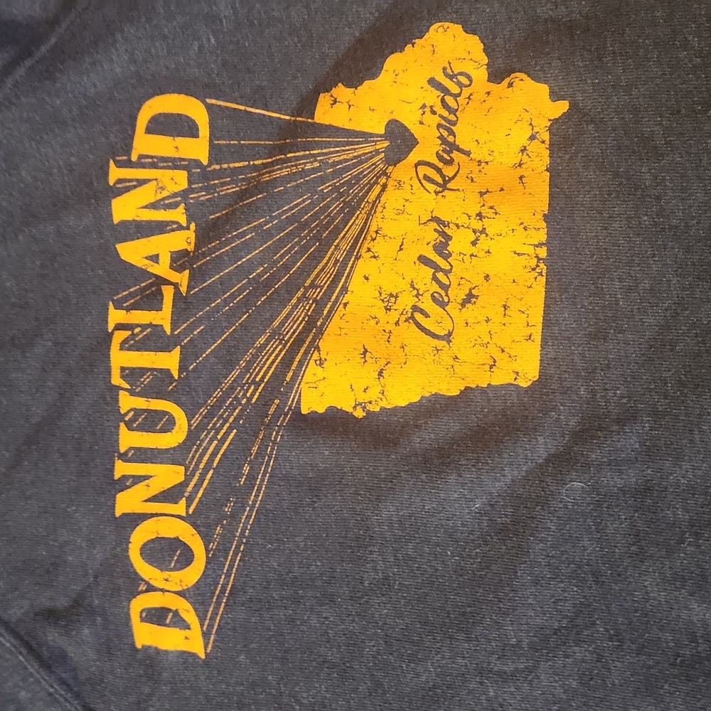 Raglan Style Donutland Crewneck Sweatshirt - 22in pit-to-pit (see description) - Picture 2 of 7